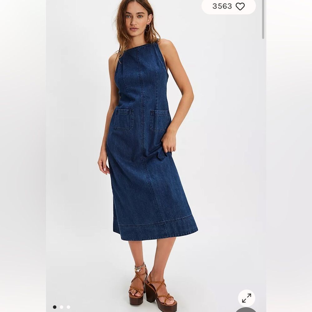Free People Dex Denim Midi Dress